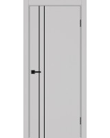 Неаполь_205 молдинг алюм.чёрн. ЭКО-шпон Пепельный