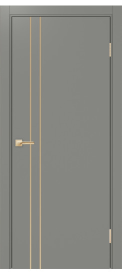 Межкомнатная дверь Неаполь_205 молдинг алюм.золото.30  Серый