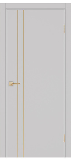 Межкомнатная дверь Неаполь_205 молдинг алюм.золото.30  Пепельный