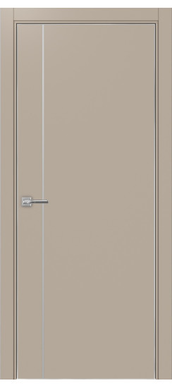 Межкомнатная дверь Неаполь_204 молдинг алюм.хром.30  Мокко