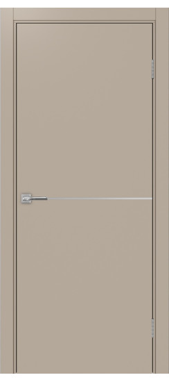 Межкомнатная дверь Неаполь_202 молдинг алюм.хром.30  Мокко