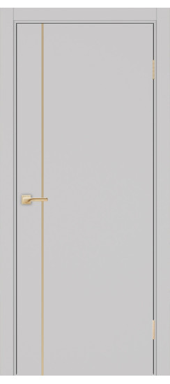 Межкомнатная дверь Неаполь_204 молдинг алюм.золото.30  Пепельный