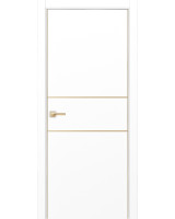 Неаполь_203 молдинг алюм.золото ЭКО-шпон Белый снежный