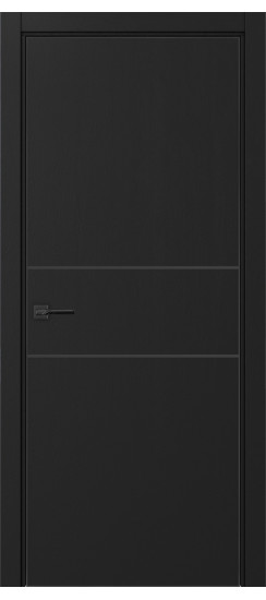 Межкомнатная дверь Неаполь_203 молдинг алюм.чёрн.30  Антрацит