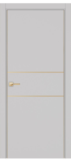 Межкомнатная дверь Неаполь_203 молдинг алюм.золото.30  Пепельный