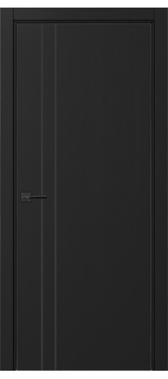 Межкомнатная дверь Неаполь_205 молдинг алюм.чёрн.30  Антрацит