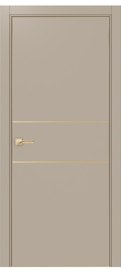 Межкомнатная дверь Неаполь_203 молдинг алюм.золото.30  Мокко