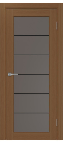 Межкомнатная дверь Парма_401АСС.2 молдинг алюм.чёрн.30  Орех NL