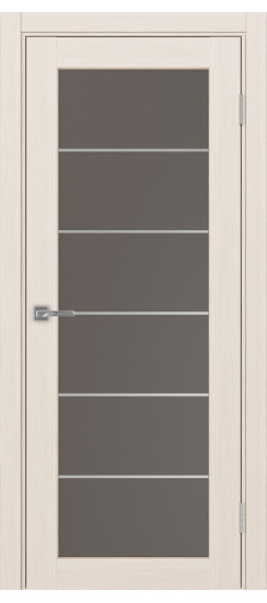 Межкомнатная дверь Парма_401АСС.2 молдинг алюм.хром.30  Ясень перламутровый