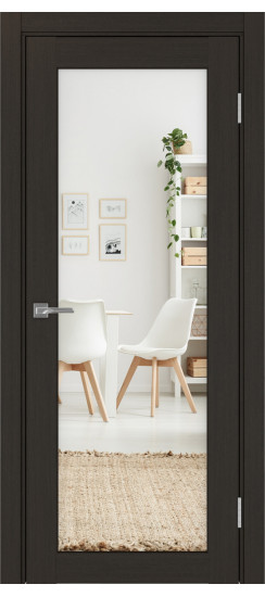 Межкомнатная дверь Парма_401.2.30  Венге FL-Зеркало/Венге Эко-шпон FL