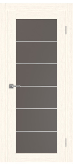 Межкомнатная дверь Парма_401АСС.2 молдинг алюм.хром.30  Ясень светлый