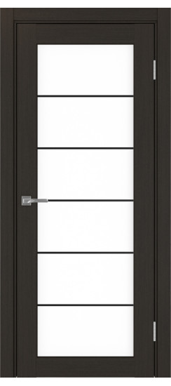 Межкомнатная дверь Парма_401АСС.2 молдинг алюм.чёрн.30  Венге FL