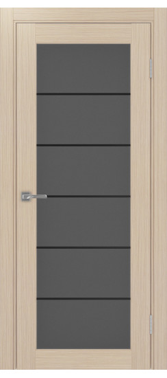Межкомнатная дверь Парма_401АСС.2 молдинг алюм.чёрн.30  Дуб беленый FL