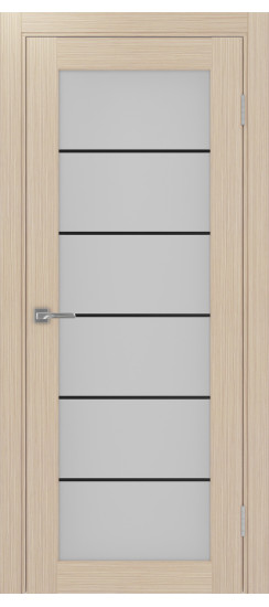 Межкомнатная дверь Парма_401АСС.2 молдинг алюм.чёрн.30  Дуб беленый FL