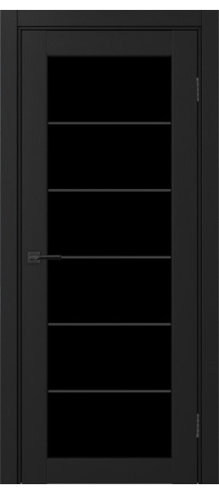 Межкомнатная дверь Парма_401АСС.2 молдинг алюм.чёрн.30  Антрацит