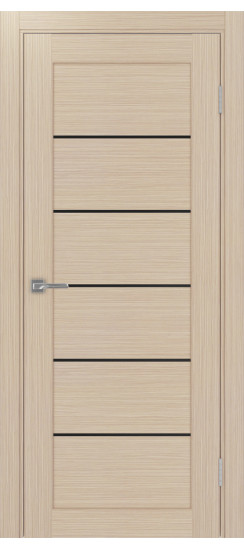 Межкомнатная дверь Парма_401АПП.1 молдинг алюм.чёрн.30  Дуб беленый FL