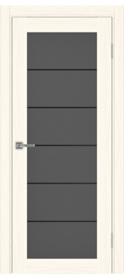 Межкомнатная дверь Парма_401АСС.2 молдинг алюм.чёрн.30  Ясень светлый