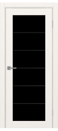 Межкомнатная дверь Парма_401АСС.2 молдинг алюм.чёрн.30  Бежевый