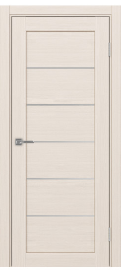 Межкомнатная дверь Парма_401АПП.1 молдинг алюм.хром.30  Ясень перламутровый