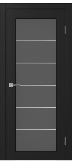 Межкомнатная дверь Парма_401АСС.2 молдинг алюм.хром.30  Антрацит