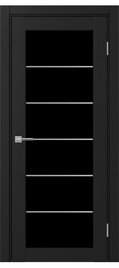 Межкомнатная дверь Парма_401АСС.2 молдинг алюм.хром.30  Антрацит
