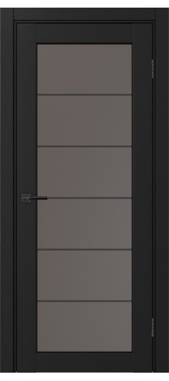 Межкомнатная дверь Парма_401АСС.2 молдинг алюм.чёрн.30  Антрацит