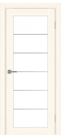 Межкомнатная дверь Парма_401АСС.2 молдинг алюм.хром.30  Ясень светлый
