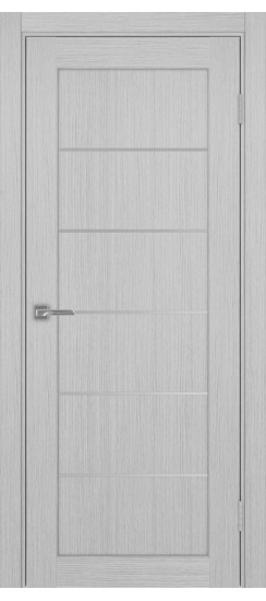 Межкомнатная дверь Парма_401АПП.1 молдинг алюм.хром.30  Дуб серый FL