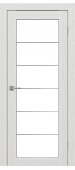 Межкомнатная дверь Парма_401АСС.2 молдинг алюм.хром.30  Ясень серебристый