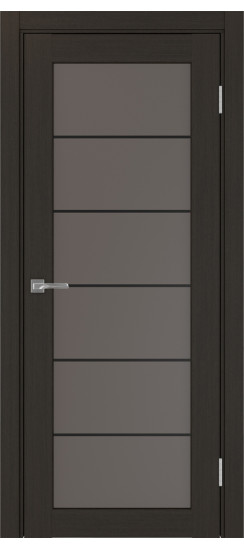 Межкомнатная дверь Парма_401АСС.2 молдинг алюм.чёрн.30  Венге FL