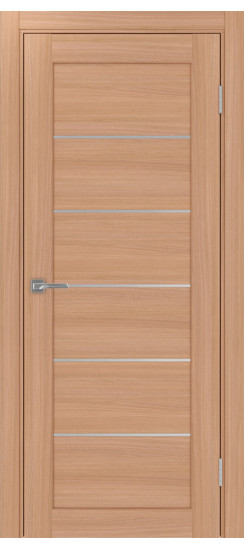 Межкомнатная дверь Парма_401АПП.1 молдинг алюм.хром.30  Ясень тёмный