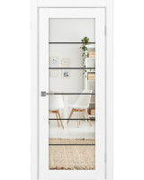 Парма_401АСС.2 молдинг алюм.чёрн. ЭКО-шпон Белый снежный