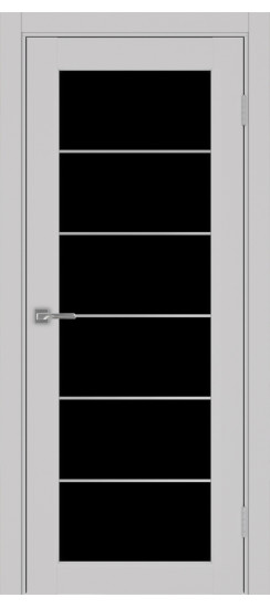 Межкомнатная дверь Парма_401АСС.2 молдинг алюм.хром.30  Пепельный