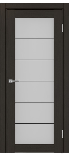 Межкомнатная дверь Парма_401АСС.2 молдинг алюм.чёрн.30  Венге FL