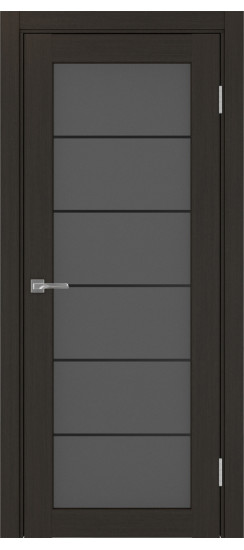 Межкомнатная дверь Парма_401АСС.2 молдинг алюм.чёрн.30  Венге FL