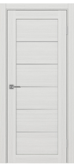 Межкомнатная дверь Парма_401АПП.1 молдинг алюм.хром.30  Ясень серебристый