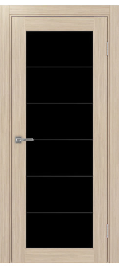 Межкомнатная дверь Парма_401АСС.2 молдинг алюм.чёрн.30  Дуб беленый FL