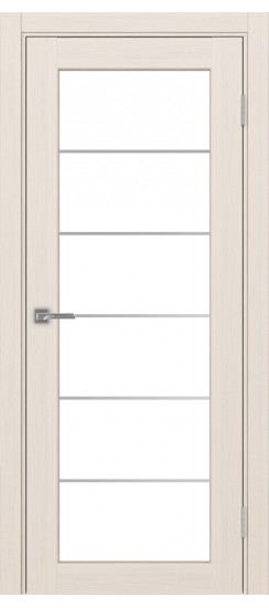 Межкомнатная дверь Парма_401АСС.2 молдинг алюм.хром.30  Ясень перламутровый