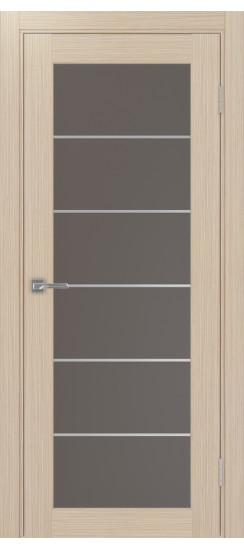 Межкомнатная дверь Парма_401АСС.2 молдинг алюм.хром.30  Дуб беленый FL