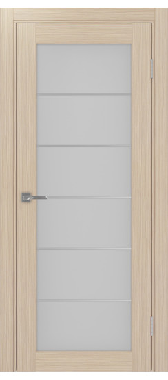 Межкомнатная дверь Парма_401АСС.2 молдинг алюм.хром.30  Дуб беленый FL