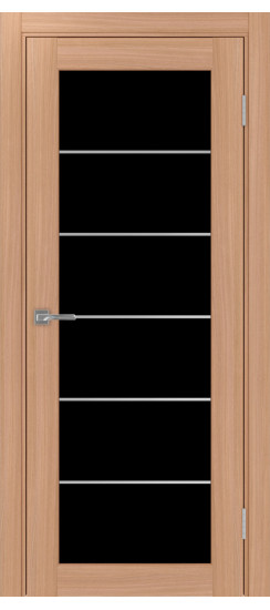 Межкомнатная дверь Парма_401АСС.2 молдинг алюм.хром.30  Ясень тёмный