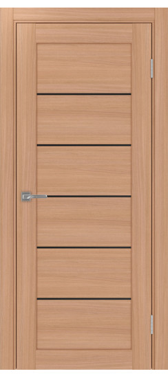 Межкомнатная дверь Парма_401АПП.1 молдинг алюм.чёрн.30  Ясень тёмный