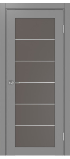 Межкомнатная дверь Парма_401АСС.2 молдинг алюм.хром.30  Серый