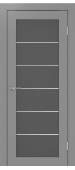 Межкомнатная дверь Парма_401АСС.2 молдинг алюм.хром.30  Серый