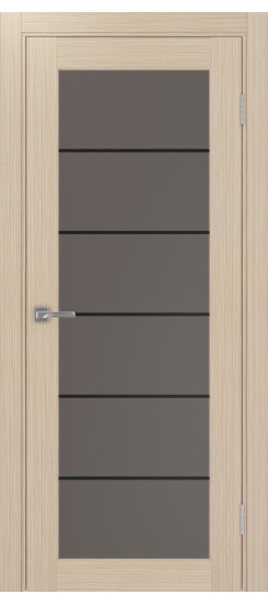 Межкомнатная дверь Парма_401АСС.2 молдинг алюм.чёрн.30  Дуб беленый FL