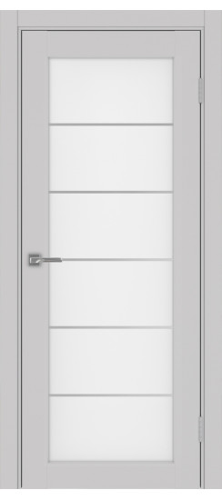 Межкомнатная дверь Парма_401АСС.2 молдинг алюм.хром.30  Пепельный