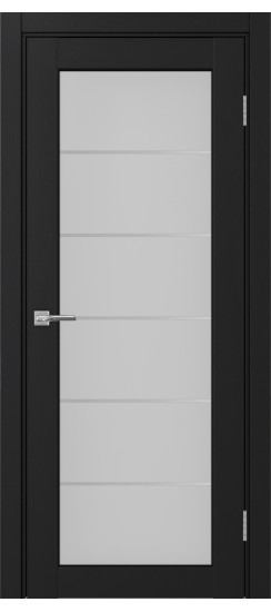 Межкомнатная дверь Парма_401АСС.2 молдинг алюм.хром.30  Антрацит