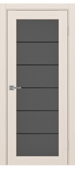 Межкомнатная дверь Парма_401АСС.2 молдинг алюм.чёрн.30  Ясень перламутровый