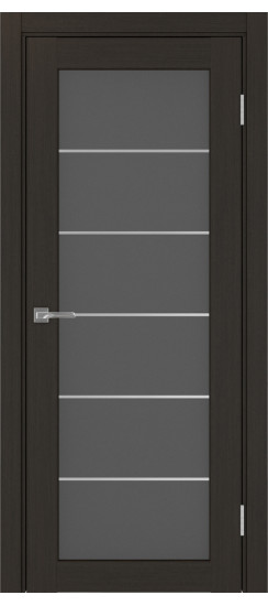 Межкомнатная дверь Парма_401АСС.2 молдинг алюм.хром.30  Венге FL