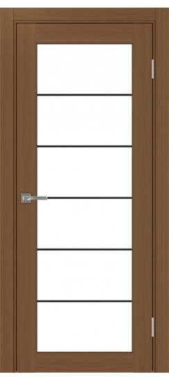 Межкомнатная дверь Парма_401АСС.2 молдинг алюм.чёрн.30  Орех NL